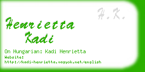 henrietta kadi business card